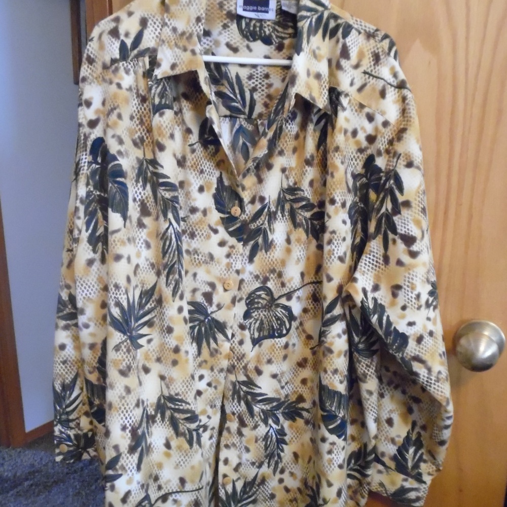 Maggie Barnes/ button down blouse